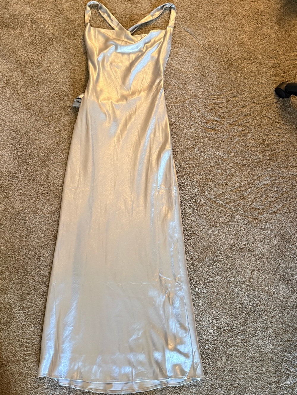 Silver Meshki Caellie Satin Cowl Dress - Picture 5 of 6